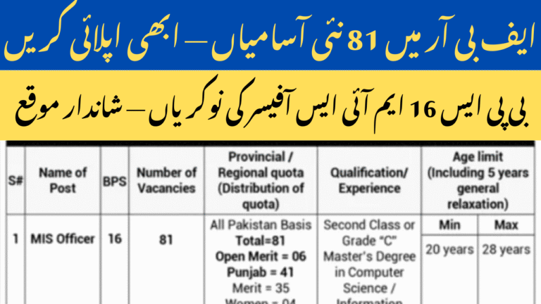 Federal Board of Revenue FBR Jobs in Pakistan May 2025