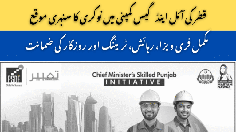 Lead Worker Jobs in Qatar Through CM Punjab Skilled Initiative Program 2025